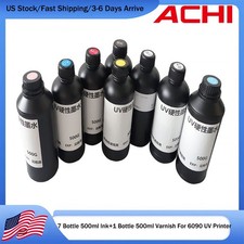 8*500ml UV INK For 6090 Printer & Epson XP600/TX800 Print head CMYK-W-V LC/LM US picture