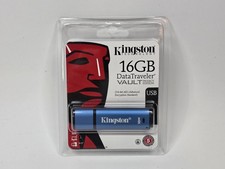 Kingston DataTraveler Vault Privacy Edition 16GB USB Flash Drive Blue DTVP/16GB picture