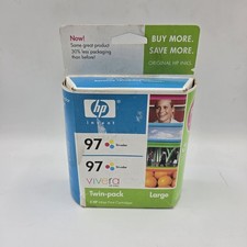 HP Tri-Color 97 Twin Pack Vivera HP Ink Cartridges New Sealed Exp: May 2008 picture