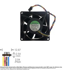 Fan Axial Muffin Cooling DC 12V  80mm 80x80x38 Sunon PMD1208PMB1-A 0M8041 0.76A picture