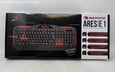 iBuyPower Ares E1 Black And Red Computer USB Wired Gaming Keyboard Not Tested picture
