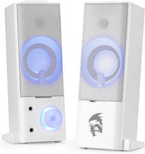 GS550 PC Gaming Speakers 2.0 Channel Stereo Enhanced Sound, White picture