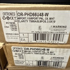 Ortronics Clarity 6 Cat6 48-Port Patch Panel OR-PHD66U48-W, Brand NEW picture