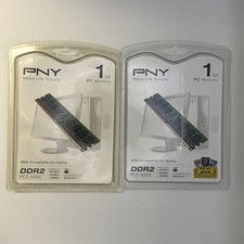 Lot of 2 PNY DDR2 PC2-5300 1 GB memory cards - sealed picture