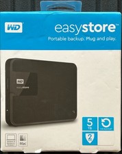 WD - Easystore 5TB External USB 3.0 Portable Hard Drive-Black-WDBKUZ0050BBK-WESN picture
