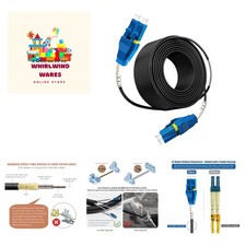 50 Meters Uniboot LC to LC Outdoor Armored Fiber Patch Cable, Low Friction Si... picture