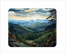 Great Smoky National Park Mouse Pad Watercolor Painting Art 7 3/4 x 9