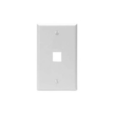 Leviton 41080-1WP, NEMA, White, 1-Gang, 1-Port, Multi-Media Wallplate, 1pc picture