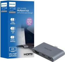 Philips USB-C Multiport Hub, with 4K HDMI Display, 10bps and 2 5Gbps USB-A Data picture