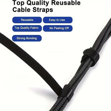 100pcs Releasable Cable Organizer Ties Mouse Earphones Wire Management Nylon picture