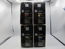 Set of 4 Sealed Genuine HP 124A Toner Set Q6000A Q6001A Q6002A Q6003A B/C/Y/M picture