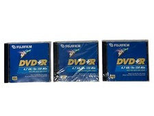New/Sealed - 3 PACK Fujifilm DVD-R 4.7 GB 120 Min Data & Video 4x Recordable Lot picture
