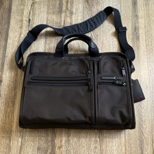 Tumi 26114B4 Brown Nylon 15 in Laptop Briefcase Padded Strap, Compartments picture