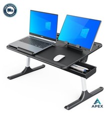 X-Large Lap Desk for Bed Foldable Laptop Table Adjustable Height Angle Reading picture