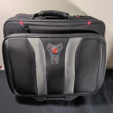 Wenger Granada Pro Rolling Laptop Briefcase 17” Multipocket Black And Silver picture