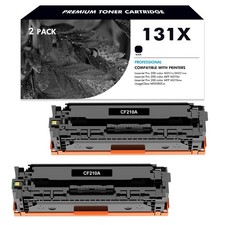 2 PK CF210A 131A Black Toner Cartridges For HP Color Laserjet Pro 200 MFP M276nw picture