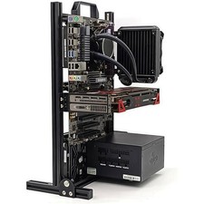 Open Air Aluminum ITX PC Case, DIY Chassis for 17x17/17x19 ITX MB, Water Coolin picture
