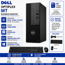Dell OptiPlex MT i7-10700 16GB DDR4 RAM 512GB SSD AMD/NVIDIA 4GB Win11 Gaming picture