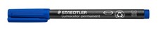 Staedtler 10 Pack Blue Permanent Markers Quick Dry Refillable Medium Tip picture