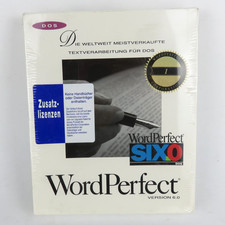Sealed WordPerfect Version 6.0 DOS Floppy Disk Set Microsoft German picture