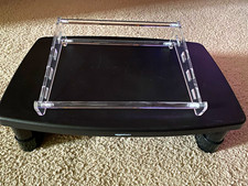 AmazonBasics Black Office Monitor Riser and Clear Acrylic Laptop Riser picture