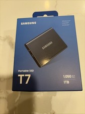 Samsung T7 1TB (MU-PC1T0T/AM) USB 3.2 Gen 2 External SSD FACTORY SEAL - GRAY picture