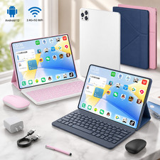 10 in Tablet with Keyboard,Mouse set 4+64GB Android Tablet PC Dual Cam Bluetooth picture