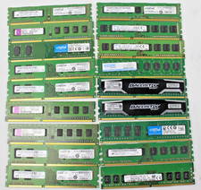 Lot of 18 Various DDR3/DDR4 Desktop RAM 1GB, 4GB, 8GB, See Description picture