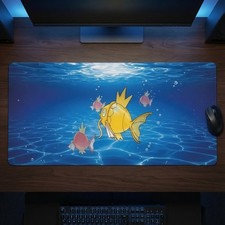 Shining Magikarp Neo Pokemon Mat Playmat XXL Computer Desktop Mousepad 35x16
