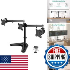 WALI Freestanding Triple Monitor Stand for 13-27 inch Screens, 22lbs per Arm picture