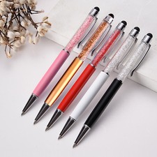 Women Girls Gift Bling 2-in-1 Slim Crystal Diamond Stylus Pen Ink Ballpoint Pens picture