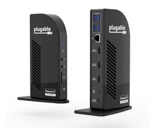 Plugable UD-ULTC4K USB-C Triple 4K Docking Station HDMI DP Ethernet Black Sealed picture