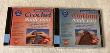 Coats & Clark Crochet & Knitting Made Easy 2002 PC CD ROM Lot Of 2 Crafts WIN picture