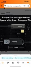 Huaham USB A to USB C Fiber Optic Cable Right Angled 15M/50 Feet picture