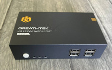 GREATHTEK HDMI KVM Switch 2 Port, USB2.0, Ultra HD 4K @60Hz picture