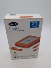  LaCie Rugged 2TB Thunderbolt USB 3.0 HDD Orange Missing Cover, No Cables picture