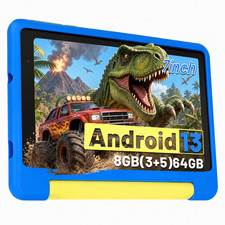 7 Inch Kids Tablet Android13 8GB+64GB 128GB Expand Dual Camera Preloaded Kids picture