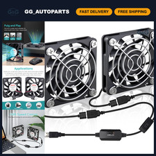 2 Packs 60mm x 10mm USB Computer Fan 5V with Speed Control for DIY Projects picture