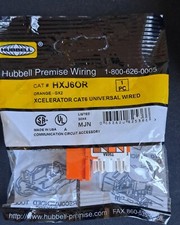 Hubbell Premise Wiring HXJ6OR Jack, Orange GX2,Cat6( 1 BOX of 25 ) picture