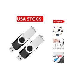 Elegant 2-Pack 64GB USB 2.0 Flash Drives - Swivel Design for Easy Storage picture