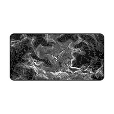 Mt. Everest Topographic Deskmat, Minimal Aesthetic Black & White Map XL Mousepad picture