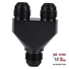 10AN Male to Parallel Dual 10AN Male Y Block Fuel Fitting 10AN to 2 x 10AN picture