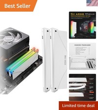 5V ARGB Memory RAM Cooler DDR Heatsink for DIY PC Game MOD - White Compatible... picture