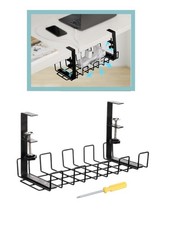 No Drill Under Desk Cable Management Tray, 15.8