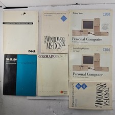 Vintage 1990s PC Manuals Lot IBM PC 300 Windows MS-DOS 6.2 Dell Colorado Backup picture