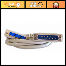 6ft DB25 Serial Port Cable 25 Pin Male to Female RS232 Connector - Data Transfer picture