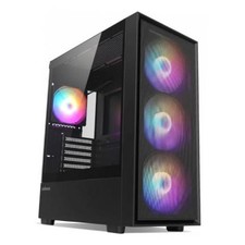 High Airflow ATX Mid-Tower Desktop Computer RGB Gaming PC Case Black S6 picture
