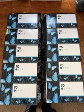 HP 70 Blue C9458A Green C9457A Ink Cartridge New Expired Lot Of 10 picture