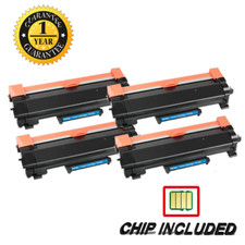 4PK TN760 TN-760 With CHIP Toner Cartridge for Brother DCP-L2550DW MFC-L2750DWXL picture
