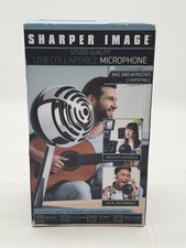 Sharper Image USB Collapsible Microphone 1006626 Desktop Podcast Mac & Windows picture